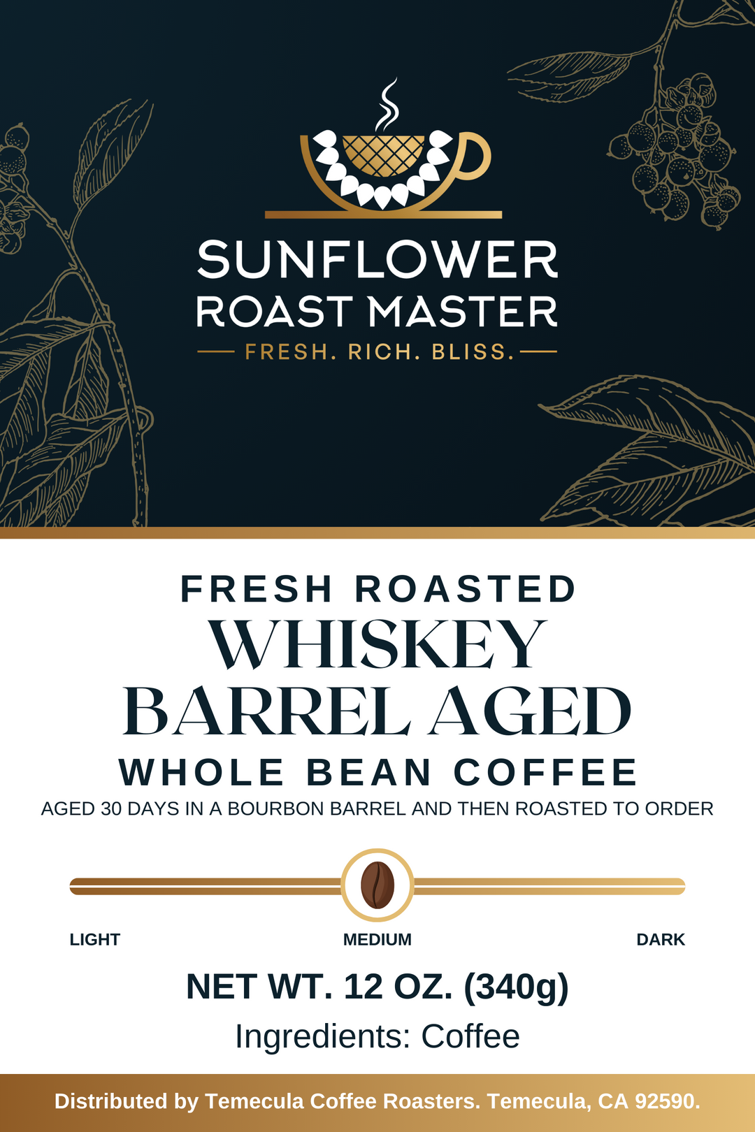 Whiskey Barrel Aged - Sunflower Roast Master