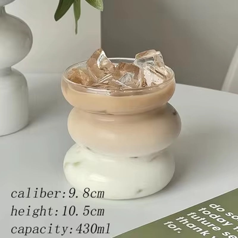 350/400Ml Clear Heat Resistant Glass Coffee Mug Glass Latte Cup Milk Water Cocktail Glass Cup Dropshipping Small Niche Design