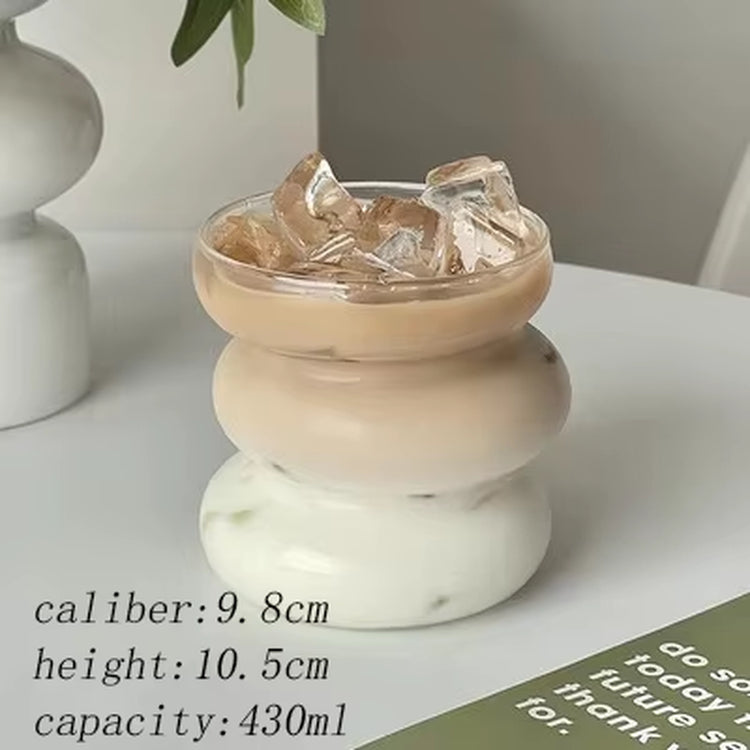 350/400Ml Clear Heat Resistant Glass Coffee Mug Glass Latte Cup Milk Water Cocktail Glass Cup Dropshipping Small Niche Design