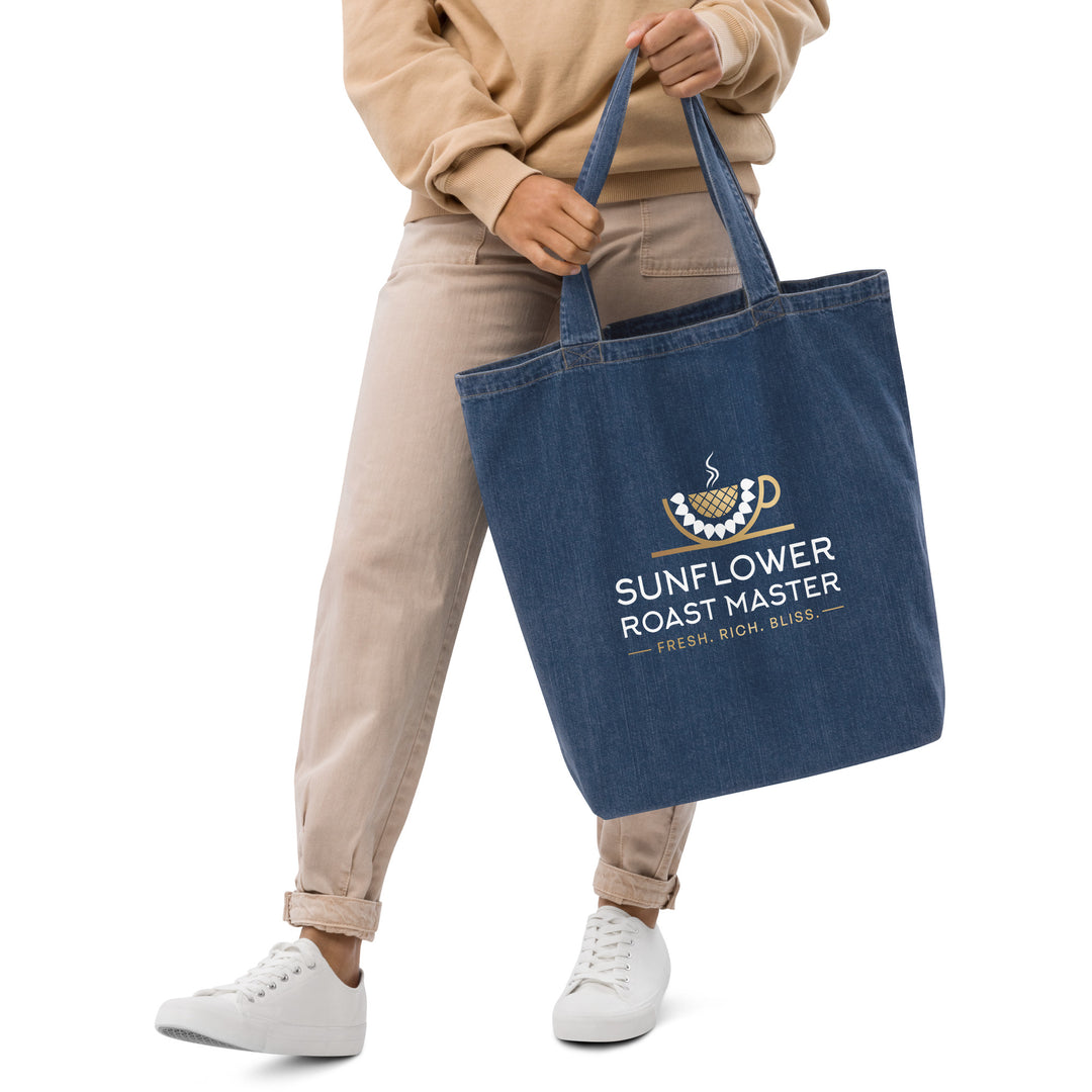 Organic Denim Tote Bag - Sunflower Roast Master